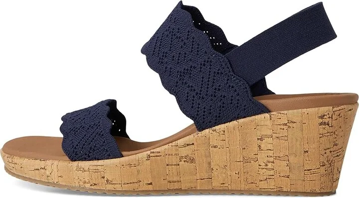 SKECHERS Beverlee - Timeless Touch Women's Sandals Navy : 6.5 B - Medium, Rubber - Image 6