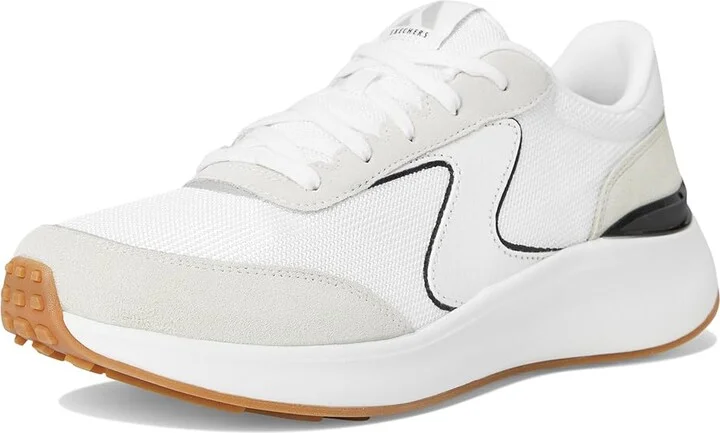 SKECHERS Blvd Retro Revival Women's Shoes White Black : 9.5 B - Medium, Suede - Image 5