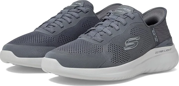 SKECHERS Bounder 2.0 Emerged Hands Free Slip-Ins Men's Shoes Charcoal : 9 D - Medium, Synthetic/Textile