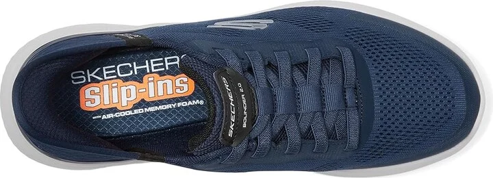 SKECHERS Bounder 2.0 Emerged Hands Free Slip-Ins Men's Shoes Navy : 7.5 D - Medium, Synthetic/Textile - Image 2