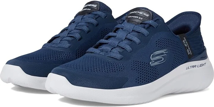 SKECHERS Bounder 2.0 Emerged Hands Free Slip-Ins Men's Shoes Navy : 7.5 D - Medium, Synthetic/Textile