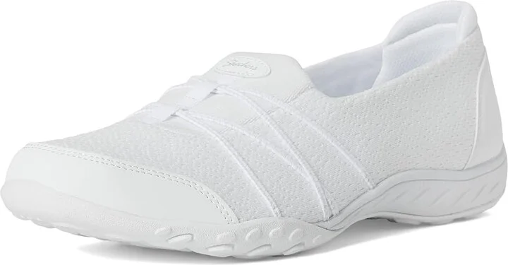 SKECHERS Breathe Easy - Harbor Hues Women's Shoes White : 6.5 B - Medium - Image 5