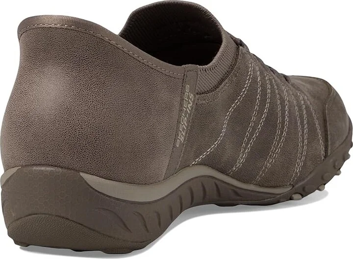 SKECHERS Breathe Easy- Home Body Hands Free Slip-Ins Women's Shoes Dark Taupe : 6.5 B - Medium - Image 4
