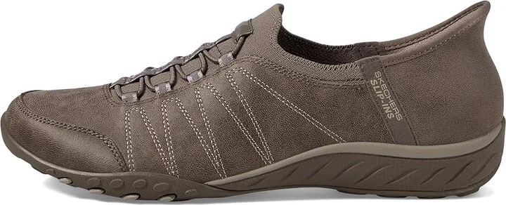 SKECHERS Breathe Easy- Home Body Hands Free Slip-Ins Women's Shoes Dark Taupe : 6.5 B - Medium - Image 6