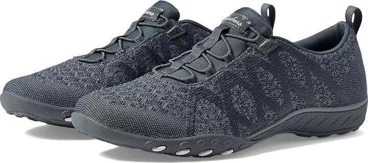 SKECHERS Breathe Easy - Infi-Knity Women's Shoes Charcoal : 5.5 B - Medium, Textile