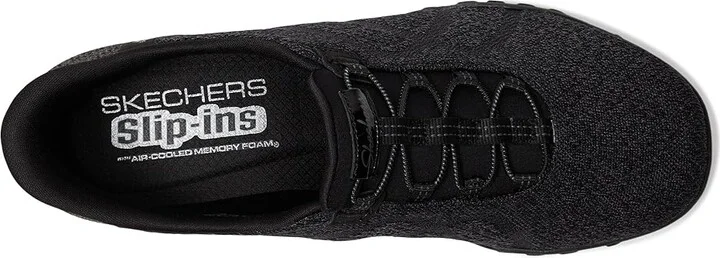 SKECHERS Breathe Easy - Knitty Waves Hands Free Slip-Ins Women's Shoes Black : 10 B - Medium, Lace/Mesh/Rubber - Image 2
