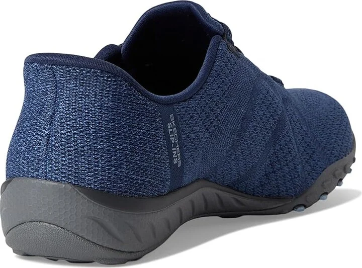 SKECHERS Breathe Easy - Knitty Waves Hands Free Slip-Ins Women's Shoes Navy : 5.5 B - Medium, Lace/Mesh/Rubber - Image 4