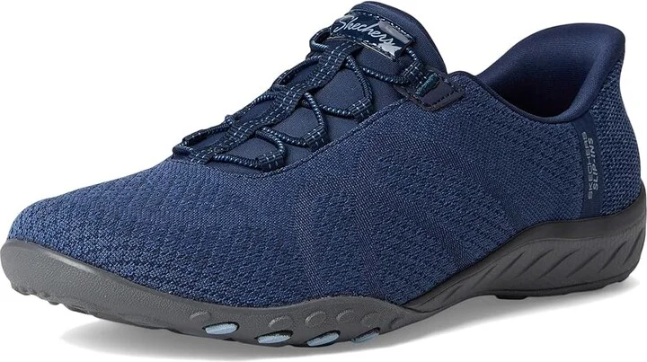 SKECHERS Breathe Easy - Knitty Waves Hands Free Slip-Ins Women's Shoes Navy : 5.5 B - Medium, Lace/Mesh/Rubber - Image 5