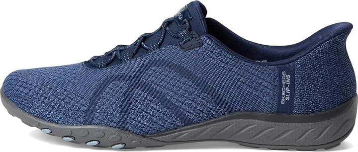 SKECHERS Breathe Easy - Knitty Waves Hands Free Slip-Ins Women's Shoes Navy : 5.5 B - Medium, Lace/Mesh/Rubber - Image 6
