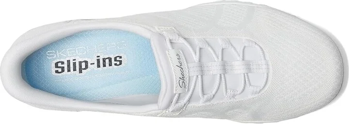 SKECHERS Breathe Easy - Knitty Waves Hands Free Slip-Ins Women's Shoes White : 8 B - Medium, Lace/Mesh/Rubber - Image 2