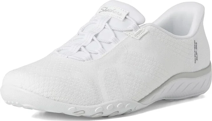 SKECHERS Breathe Easy - Knitty Waves Hands Free Slip-Ins Women's Shoes White : 8 B - Medium, Lace/Mesh/Rubber - Image 5