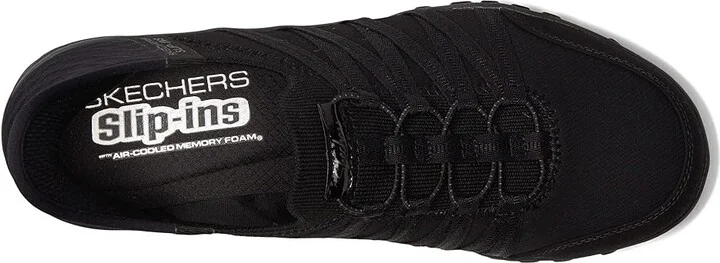 SKECHERS Breathe Easy - Roll With Me Hands Free Slip-Ins Women's Shoes Black : 5 Medium, Textile - Image 2