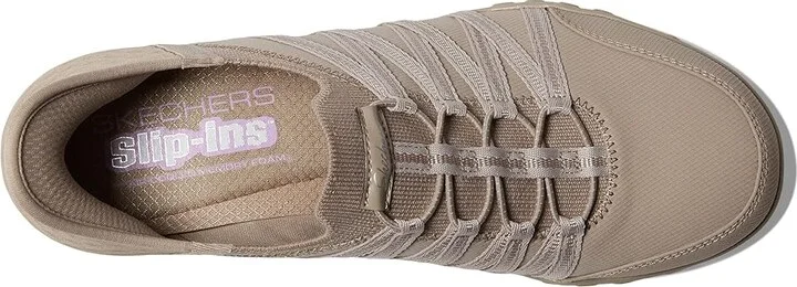 SKECHERS Breathe Easy - Roll With Me Hands Free Slip-Ins Women's Shoes Taupe : 5 Medium, Textile - Image 2