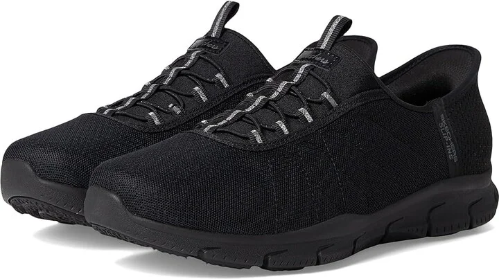 SKECHERS Brilliance - Night Shift Hands Free Slip-Ins Women's Shoes Black : 7.5 B - Medium