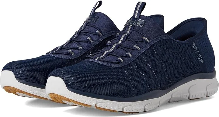SKECHERS Brilliance - Night Shift Hands Free Slip-Ins Women's Shoes Navy : 6 B - Medium