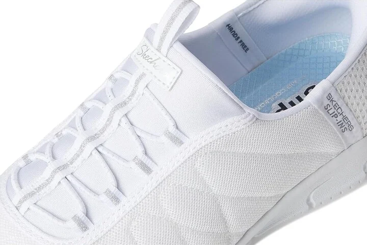 SKECHERS Brilliance - Night Shift Hands Free Slip-Ins Women's Shoes White : 5.5 B - Medium - Image 7