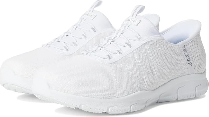 SKECHERS Brilliance - Night Shift Hands Free Slip-Ins Women's Shoes White : 5.5 B - Medium