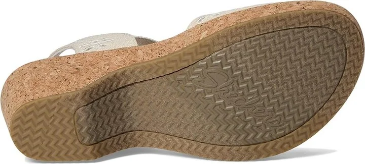 SKECHERS Brystol - Beach Bliss Women's Sandals Natural : 9 B - Medium, Canvas/Synthetic - Image 3