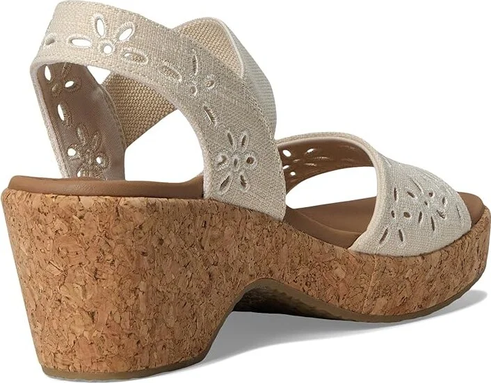 SKECHERS Brystol - Beach Bliss Women's Sandals Natural : 9 B - Medium, Canvas/Synthetic - Image 4
