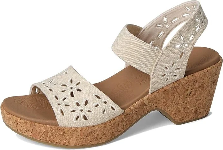 SKECHERS Brystol - Beach Bliss Women's Sandals Natural : 9 B - Medium, Canvas/Synthetic - Image 5