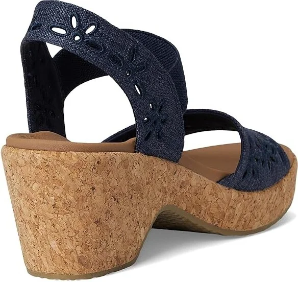 SKECHERS Brystol - Beach Bliss Women's Sandals Navy : 9 B - Medium, Canvas/Synthetic - Image 4