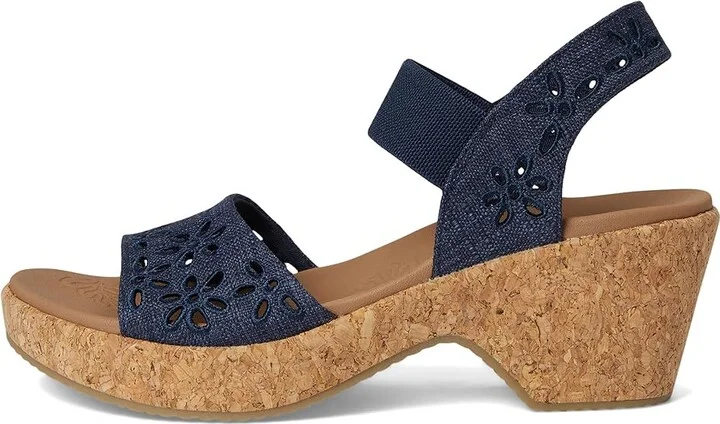 SKECHERS Brystol - Beach Bliss Women's Sandals Navy : 9 B - Medium, Canvas/Synthetic - Image 6