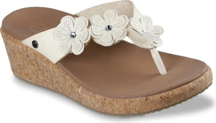 Skechers Cali Arch Fit Beverlee Rare Blossom Wedge Sandal