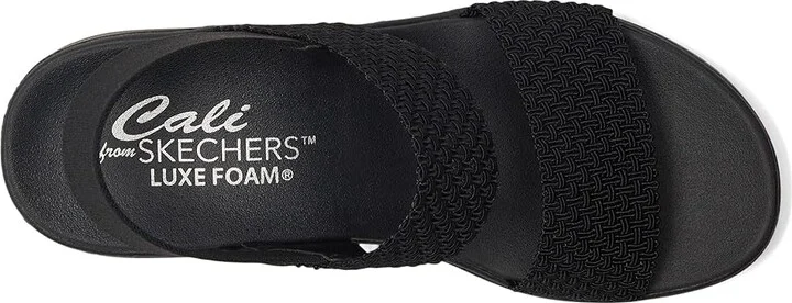 SKECHERS Cali Day Women's Sandals Black/Black : 9 B - Medium, Rubber - Image 2