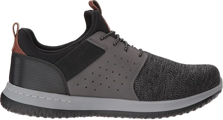 SKECHERS Classic Fit Delson Camben Men's Shoes Black/Gray : 7 D - Medium, Synthetic/Textile - Image 8