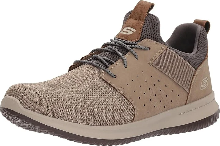 SKECHERS Classic Fit Delson Camben Men's Shoes Taupe : 7 D - Medium, Synthetic/Textile - Image 2