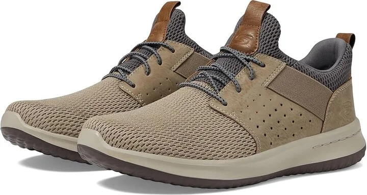 SKECHERS Classic Fit Delson Camben Men's Shoes Taupe : 7 D - Medium, Synthetic/Textile