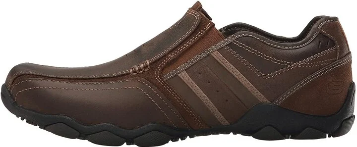 SKECHERS Classic Fit Diameter - Zinroy Men's Shoes Dark Brown Leather : 7 D - Medium - Image 7