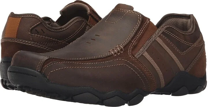 SKECHERS Classic Fit Diameter - Zinroy Men's Shoes Dark Brown Leather : 7 D - Medium
