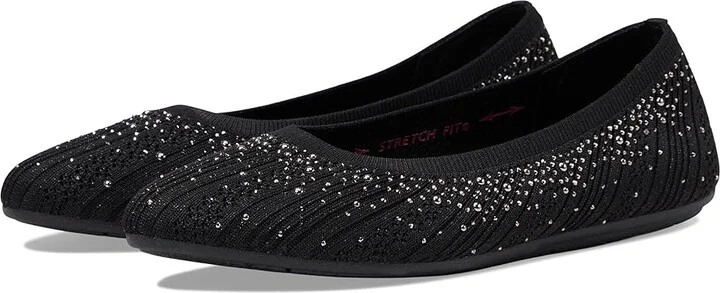 SKECHERS Cleo 2.0 - Glitzy Daze Women's Shoes Black Sparkle : 5 B - Medium