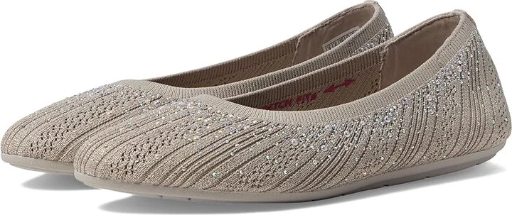 SKECHERS Cleo 2.0 - Glitzy Daze Women's Shoes Taupe Sparkle : 5 B - Medium
