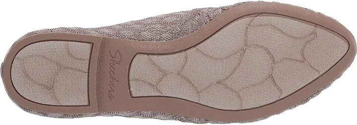 SKECHERS Cleo - Honeycomb Women's Flat Shoes Dark Taupe : 5 B - Medium, Textile - Image 4