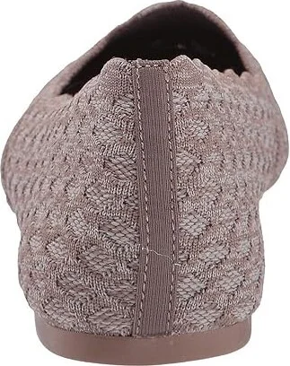 SKECHERS Cleo - Honeycomb Women's Flat Shoes Dark Taupe : 5 B - Medium, Textile - Image 5