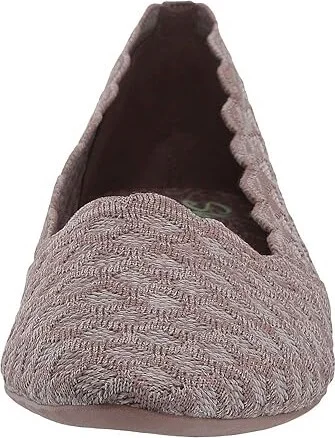 SKECHERS Cleo - Honeycomb Women's Flat Shoes Dark Taupe : 5 B - Medium, Textile - Image 6