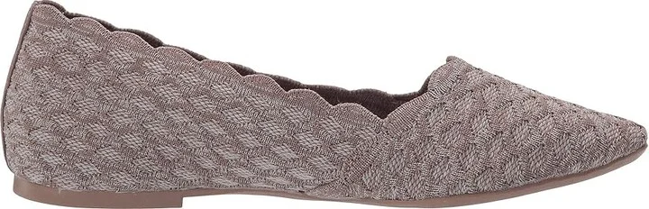 SKECHERS Cleo - Honeycomb Women's Flat Shoes Dark Taupe : 5 B - Medium, Textile - Image 8