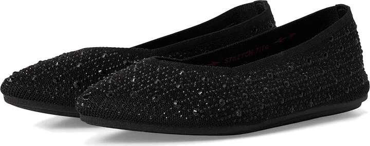 SKECHERS Cleo Point - Gleam n Glow Women's Shoes Black : 8 B - Medium, Synthetic