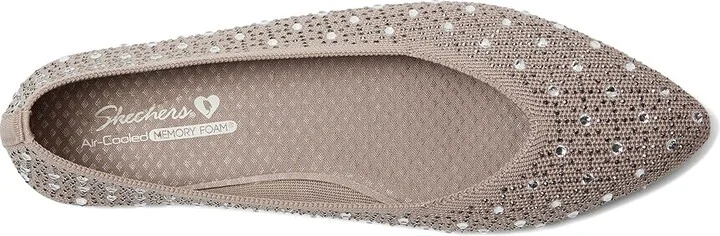 SKECHERS Cleo Point - Gleam n Glow Women's Shoes Taupe : 9.5 B - Medium, Synthetic - Image 2