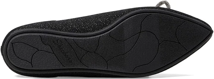 SKECHERS Cleo Point - Glitzy Haze Women's Flat Shoes Black : 6 B - Medium, Suede - Image 3