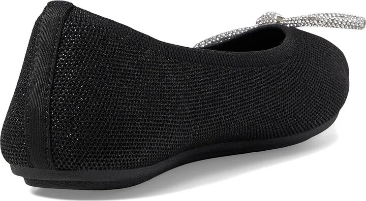 SKECHERS Cleo Point - Glitzy Haze Women's Flat Shoes Black : 6 B - Medium, Suede - Image 4