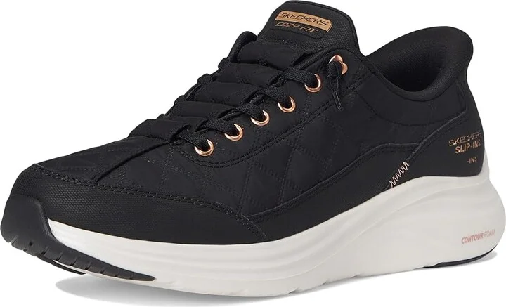 SKECHERS Contour Foam - Cozy Fit Golden Hour Hands Free Slip-Ins Women's Shoes Black Rose Gold : 9 B - Medium, Textile - Image 5