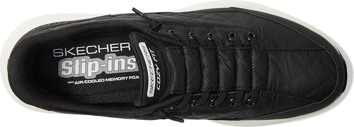 SKECHERS Contour Foam Cozy Fit Hands Free Slip-In Men's Shoes Black/White : 9 EE - Wide, Textile - Image 2