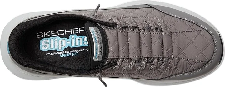 SKECHERS Contour Foam Cozy Fit Hands Free Slip-In Men's Shoes Charcoal/Black : 14 D - Medium, Textile - Image 2