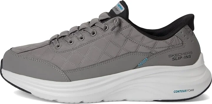 SKECHERS Contour Foam Cozy Fit Hands Free Slip-In Men's Shoes Charcoal/Black : 14 D - Medium, Textile - Image 6