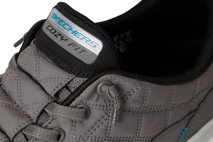 SKECHERS Contour Foam Cozy Fit Hands Free Slip-In Men's Shoes Charcoal/Black : 14 D - Medium, Textile - Image 7