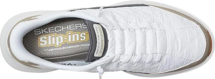 SKECHERS Contour Foam Cozy Fit Hands Free Slip-In Men's Shoes White/Taupe : 6.5 D - Medium, Textile - Image 2
