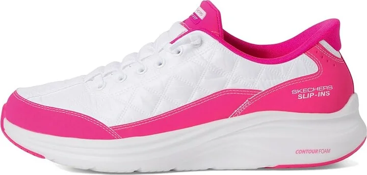 SKECHERS Contour Foam - Cozy Fit Hands Free Slip-Ins Women's Shoes White Hot Pink : 5 B - Medium, Rubber/Synthetic - Image 6